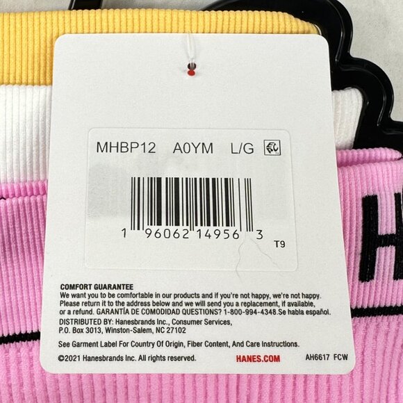 Lot Of 3 Hanes Women's Sz Large Panty Briefs Original Ribbed Assorted Colors New - Picture 5 of 9